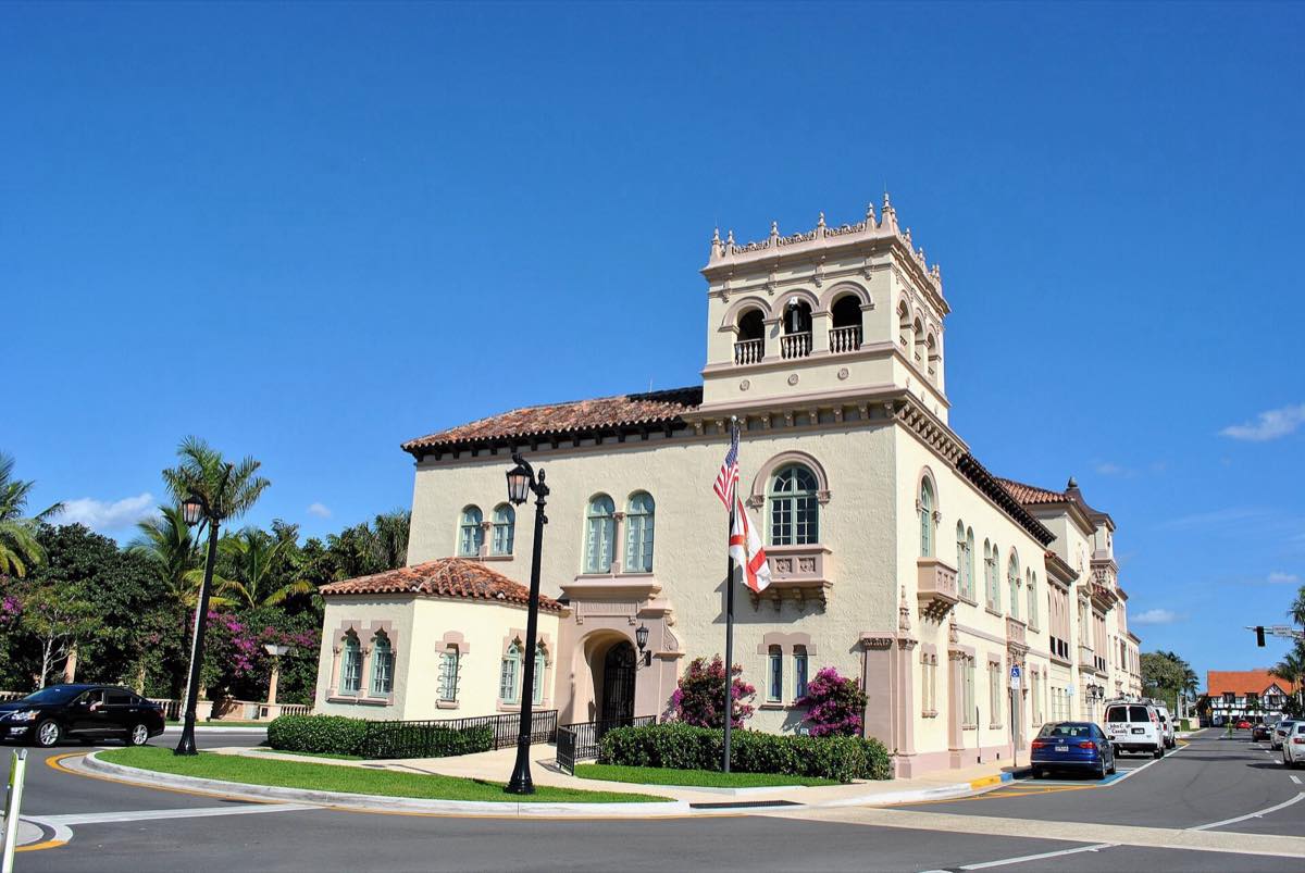 Palm Beach Town Hall (1925) on South County Road