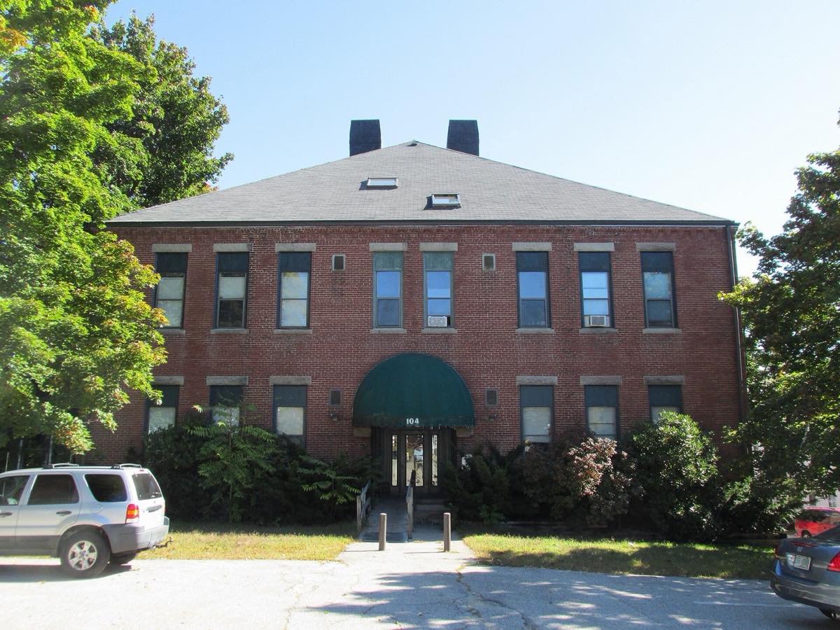 The brick former Green Street School at 104 Green St in Somersworth