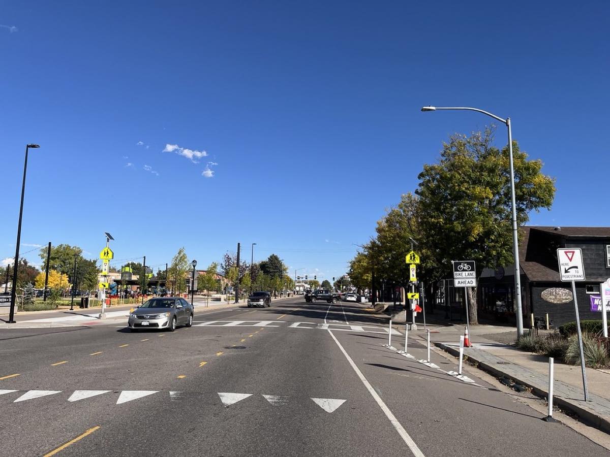 West 38th Avenue at Upham Street, the Ridge at 38 main street, with new bike lanes and street trees